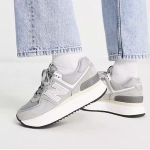 New Balance 574+ in Grey, Size 6.5